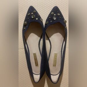 Louise Et Cie Navy blue suede flats